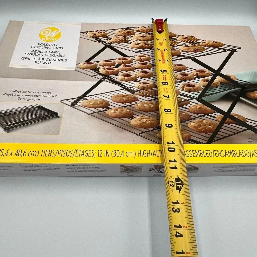 Wilton 3-Tier Folding Cooling Grid Kitchen OS Black Brand New 2105-8402